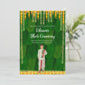 Dhoti functie uitnodiging Dhoti Ceremonie uitnodig (Staand voorkant)