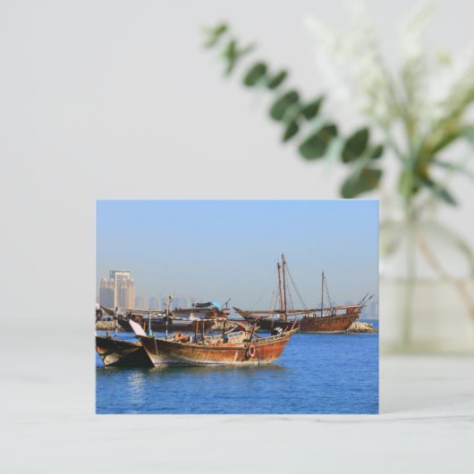 Dhows in Qatar Briefkaart (Staand voorkant)
