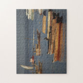 Dhows op een meer in Tanzania Legpuzzel (Verticaal)