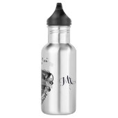 Dhr."10th Tin Wedding Jubileum" 3DHeart Embleem Waterfles (Rechts)