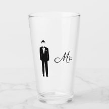 Dhr. bruiloft drink glas