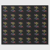 Dhr. & Dhr. Gay Bachelor Party Gay Huwelijk  Cadeaupapier (Vlak)