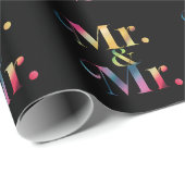 Dhr. & Dhr. Gay Bachelor Party Gay Huwelijk  Cadeaupapier (Rol Hoek)