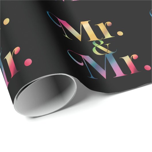 Dhr. & Dhr. Gay Bachelor Party Gay Huwelijk  Cadeaupapier (Rol Hoek)