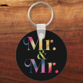 Dhr. & Dhr. Gay Bachelor Party Gay Huwelijk Sleutelhanger (Voorkant)