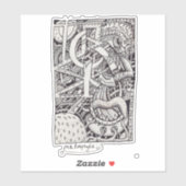 Dhr. Emptyful, Ink Tekening Rechthoekige Sticker (Vel)