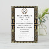 Dhr. en Mevr. Formeel Klassiek Griekse Sleutel van Programmakaart (Staand voorkant)