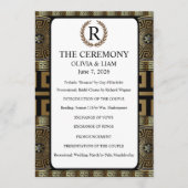 Dhr. en Mevr. Formeel Klassiek Griekse Sleutel van Programmakaart (Voorkant)