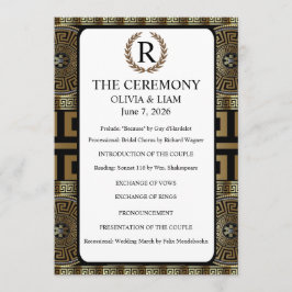 Dhr. en Mevr. Formeel Klassiek Griekse Sleutel van Programmakaart