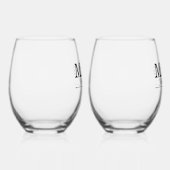 Dhr. en Mevr. Wijnglas Zonder Voet (Rechts)