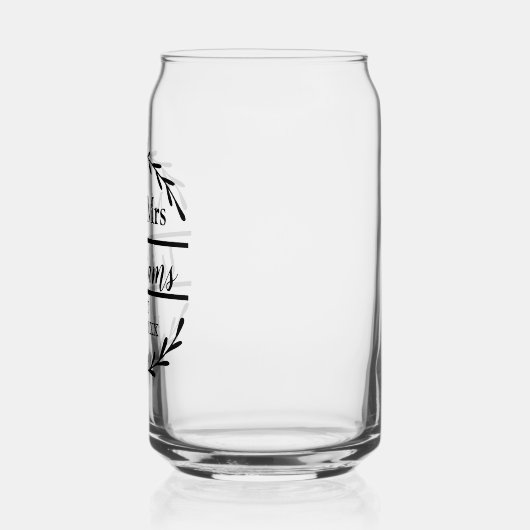 Dhr. en mevrouw 1e bruiloft Jubileum familienaam e Blikvorm Glas (Links)