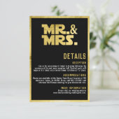 Dhr en Mevrouw Black Gold Sciencefiction Thema Informatiekaartje (Staand voorkant)