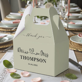 Dhr en Mevrouw Elegant Eenvoudig | Cementgrijs Bedankdoosjes
