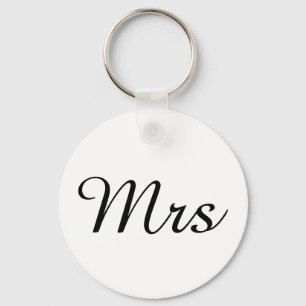 Dhr en Mevrouw elegante moderne bijpassende stel Sleutelhanger