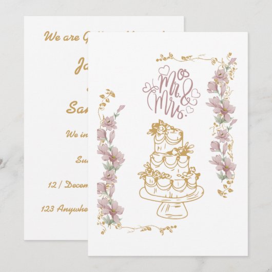 dhr. en mevrouw kaart (Voorkant / Achterkant)