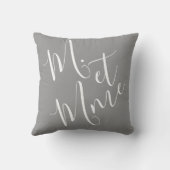Dhr. en mw. Calligraphy Gray Kussen (Achterkant)