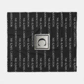 Dhr. En Mw. Naam Monogram Zwart Wit Fleece Deken (Voorkant (Horizontaal))
