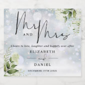 Dhr. en mw. Proost op de liefde Wintertrouw Bier Etiket (Enkel label)