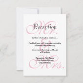Dhr. en Mw. Roze - Uitnodiging Receptie (Voorkant)