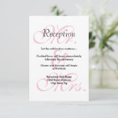 Dhr. en Mw. Roze - Uitnodiging Receptie (Staand voorkant)