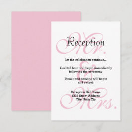 Dhr. en Mw. Roze - Uitnodiging Receptie