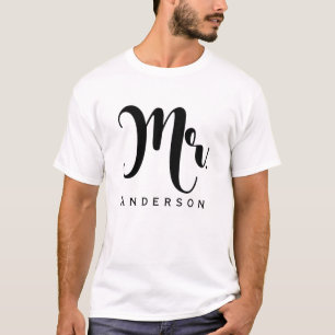 Dhr. Groom Trendy Modern Script Huwelijksfeest T-shirt