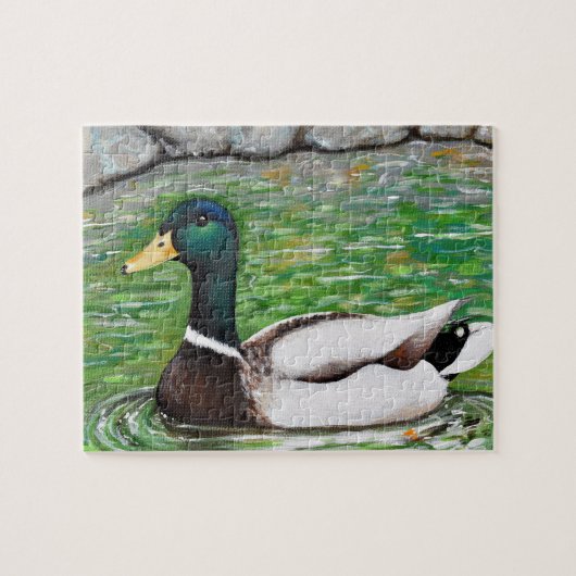 Dhr. Mallard Duck schilderij Legpuzzel (Horizontaal)