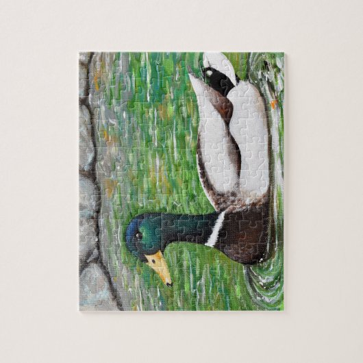 Dhr. Mallard Duck schilderij Legpuzzel (Verticaal)