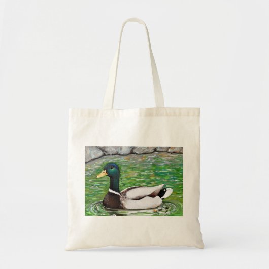 Dhr. Mallard Duck schilderij Tote Bag (Voorkant)