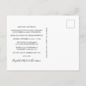 Dhr. Mevr. Foto Bruiloftsreceptie Aankondigingskaart (Achterkant)