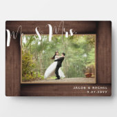 Dhr. & Mevr. Script Landelijke Fotolijst Trouwdag Fotoplaat (voorkant)