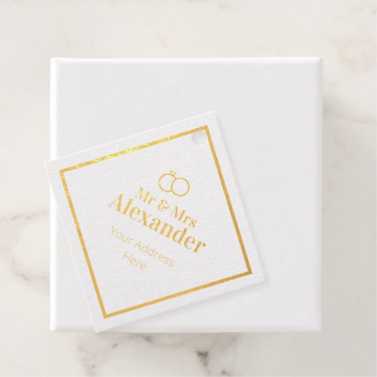 Dhr & Mevrouw Achternaam en Adres Bedankjes Labels (Met doos)