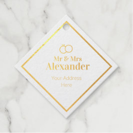 Dhr & Mevrouw Achternaam en Adres Bedankjes Labels