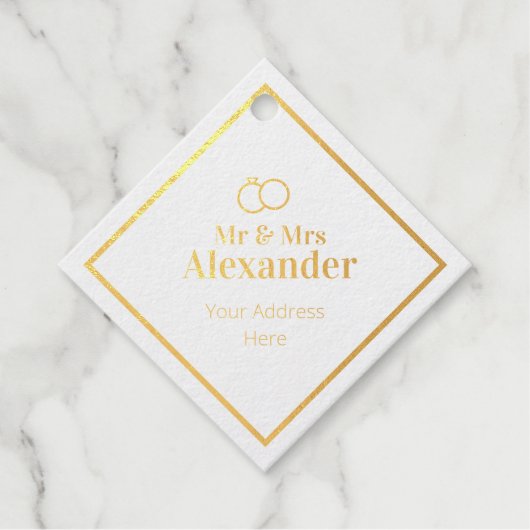 Dhr & Mevrouw Achternaam en Adres Bedankjes Labels (Voorkant)