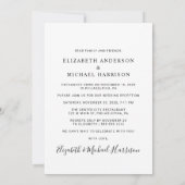 Dhr. Mevrouw Foto Uitnodiging Bruiloftsreceptie (Achterkant)