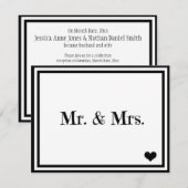 Dhr. & Mevrouw Kaart (Voorkant / Achterkant)