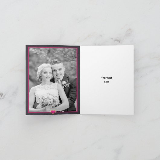 Dhr. & Mevrouw. Modern typografie huwelijksgeschen Bedankkaart (Binnen)