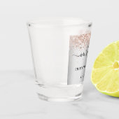 Dhr mevrouw pasgehuwden zilveren rozen gouden brui shot glas (Links)