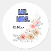 Dhr. & Mevrouw Ronde Sticker (Voorkant)