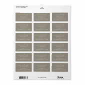 Dhr Mevrouw Script Grijs Trouw Retouradres Etiket (Full Sheet)