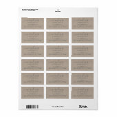 Dhr. Mevrouw Script Kraftpapier Huwelijk Retouradr Etiket (Full Sheet)
