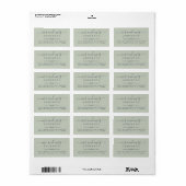 Dhr. Mevrouw Script Pastelgroen Huwelijk Retouradr Etiket (Full Sheet)