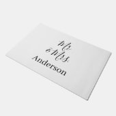 Dhr & Mevrouw voeg familienaam datum jaar huwelijk Deurmat (Schuin)