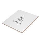 Dhr & Mevrouw voeg familienaam datum jaar huwelijk Tegeltje (Zijkant)