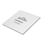 Dhr & Mevrouw voeg familienaam toe datum jaar huwe Tegeltje (Zijkant)