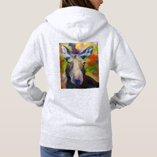 Dhr. Moosey Moose & Puppy sledehond Hoodie (Achterkant)