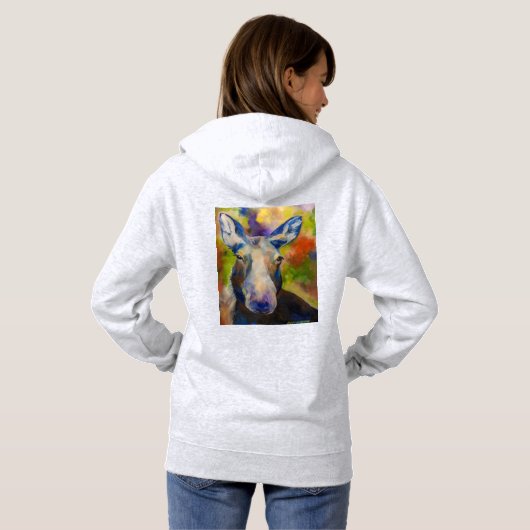 Dhr. Moosey Moose & Puppy sledehond Hoodie (Achterkant volledig)