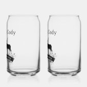 Dhr. Mrs. Deer Bruiloft Jubileum Familienaam Est Blikvorm Glas (Links)