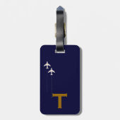 Dhr. & Mrs vliegtuigreis klantgerichte naam Bagagelabel (Achterkant verticaal)