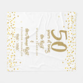 Dhr Mw Goed Fun Gouden 50ste Verjaardag Fleece Deken (Voorkant (Horizontaal))